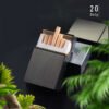 Portable Metal Cigarette Case with A Jet Lighter