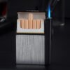 Portable Metal Cigarette Case with A Jet Lighter