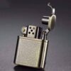 Windproof Copper Kerosene Lighter With a Constantine Pattern