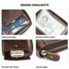 01-06 Secure Cowhide Zip Wallet – RFID Protected