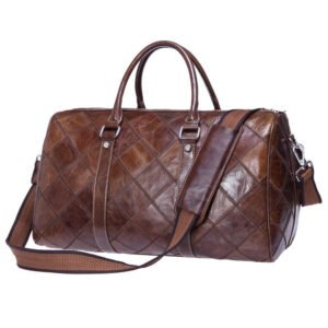 Cowhide Travel Bag – Mosaic Pattern