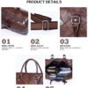 06-03 Cowhide Travel Bag – Mosaic Pattern